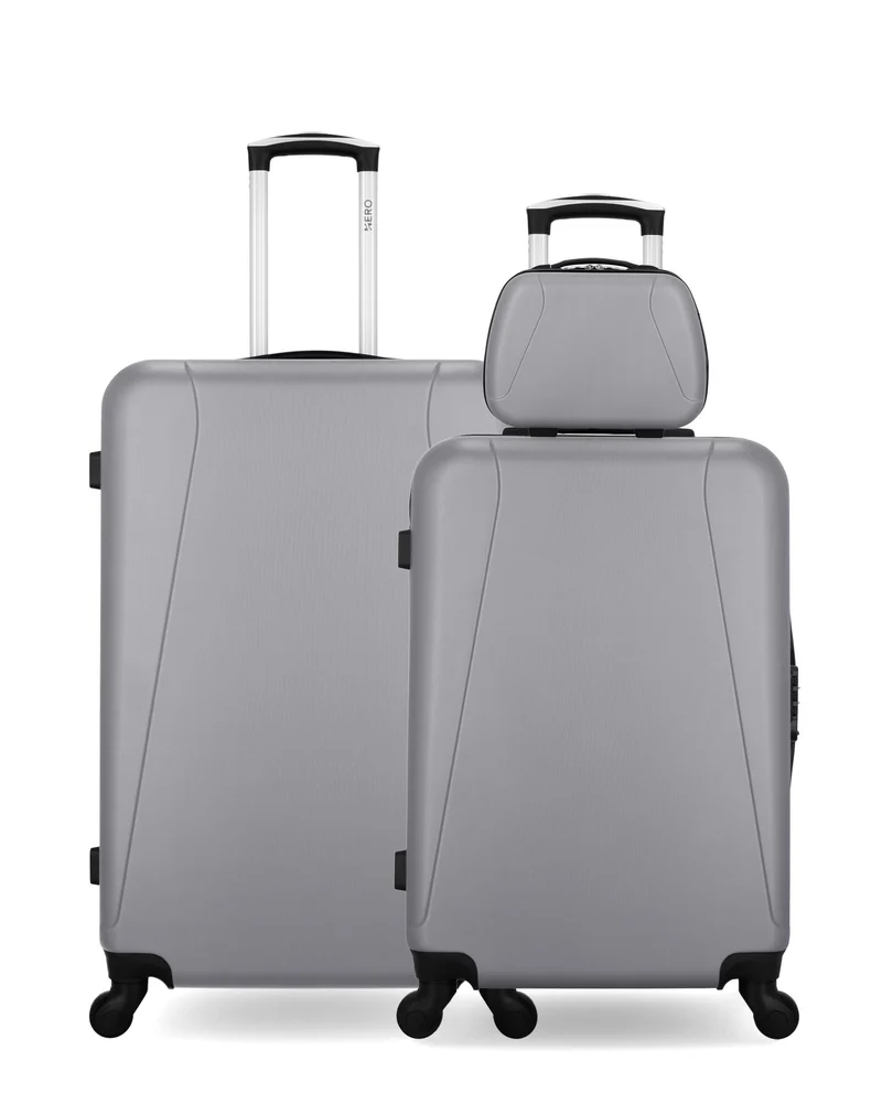 HERO – 3er-Pack: Großer Koffer, mittelgroßer Koffer und Kosmetikkoffer LANZAROTE