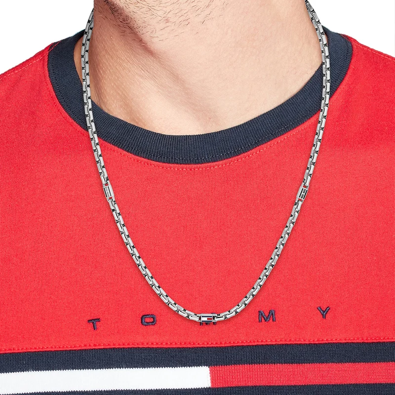 Tommy Hilfiger Edelstahl Silberfarbenes Herren Halskette TJ2790672
