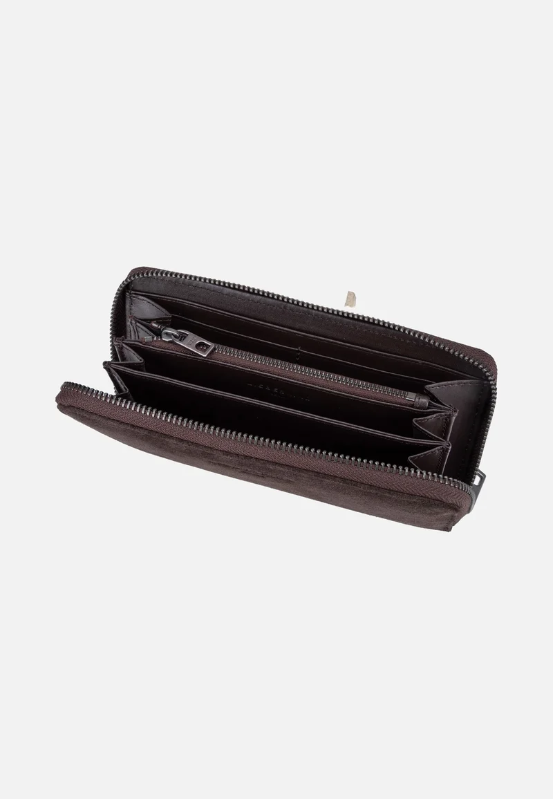 Ines L Suede Deep Soil - Portemonnaie
