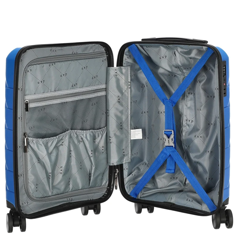 D&N Travel Line 4100 - 4-Rollen-Kabinentrolley S 54 cm (blau)