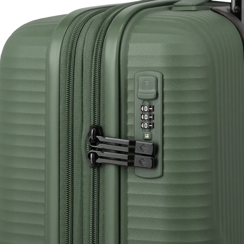Travelite Air Stripe - 4-Rollen-Kabinentrolley S 55 cm erw. (green)