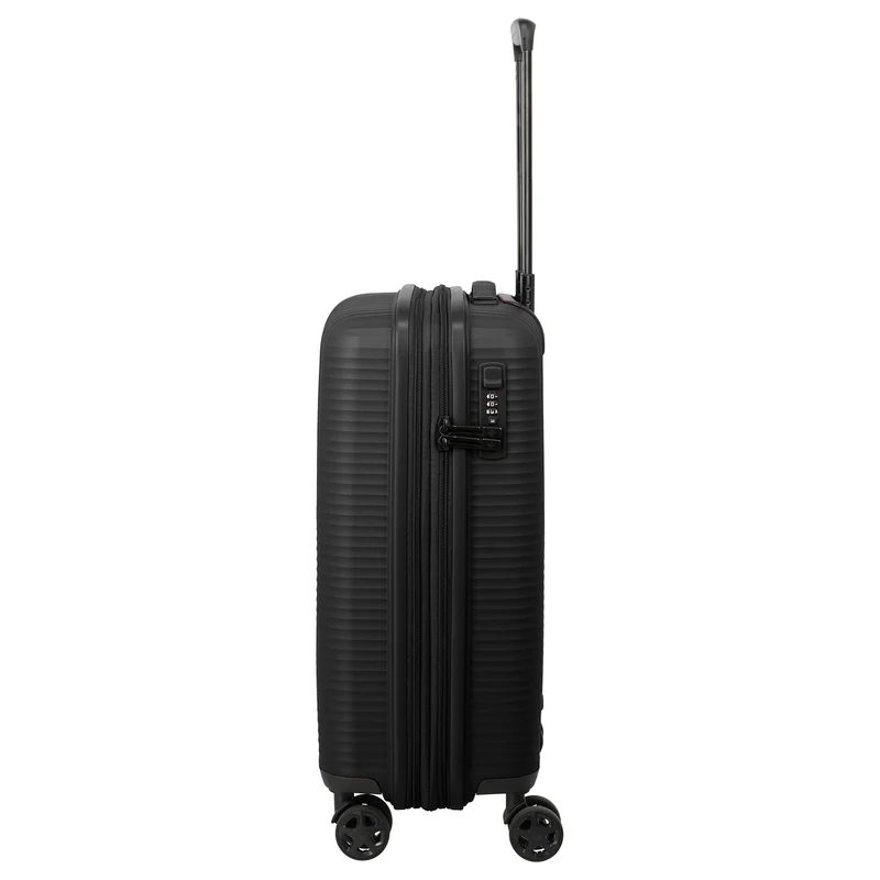 Travelite Air Stripe - 4-Rollen-Kabinentrolley S 55 cm erw. (black)