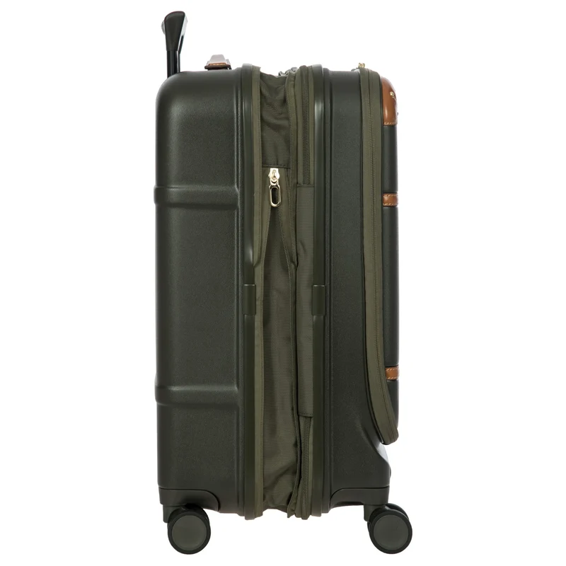 Brics Bellagio - 4-Rollen-Kabinentrolley mit Vortasche 55 cm erw. recycelt (olive)