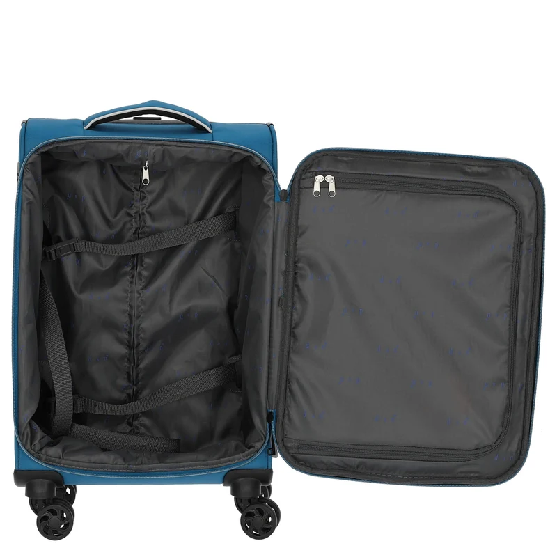 D&N Travel Line 9204 - 4-Rollen-Kabinentrolley S 55 cm (blau)