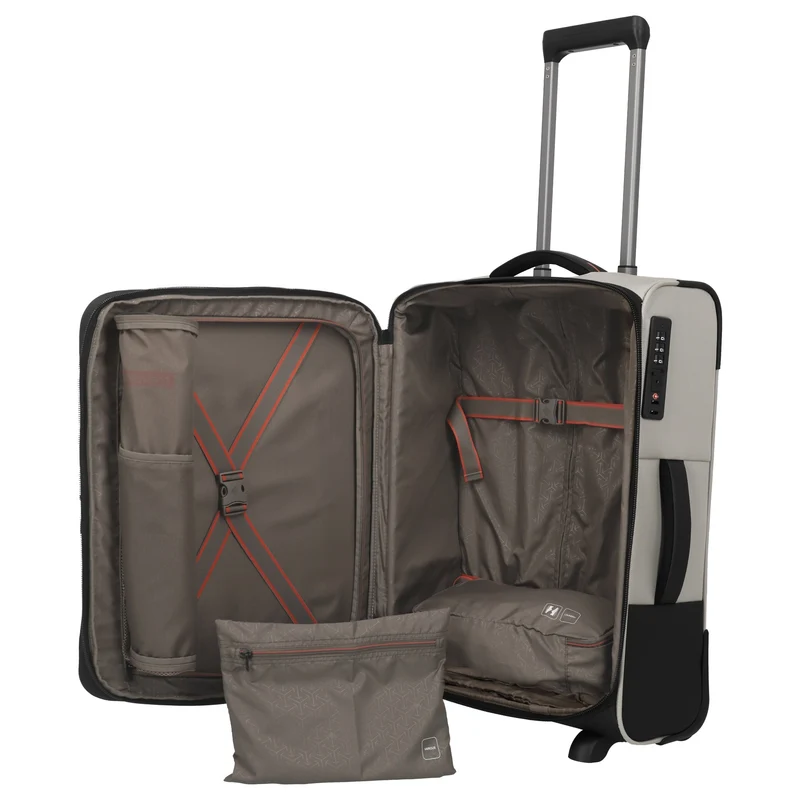 Travelite Crosslite - 2-Rollen-Kabinentrolley S 54 cm erw. (natur)