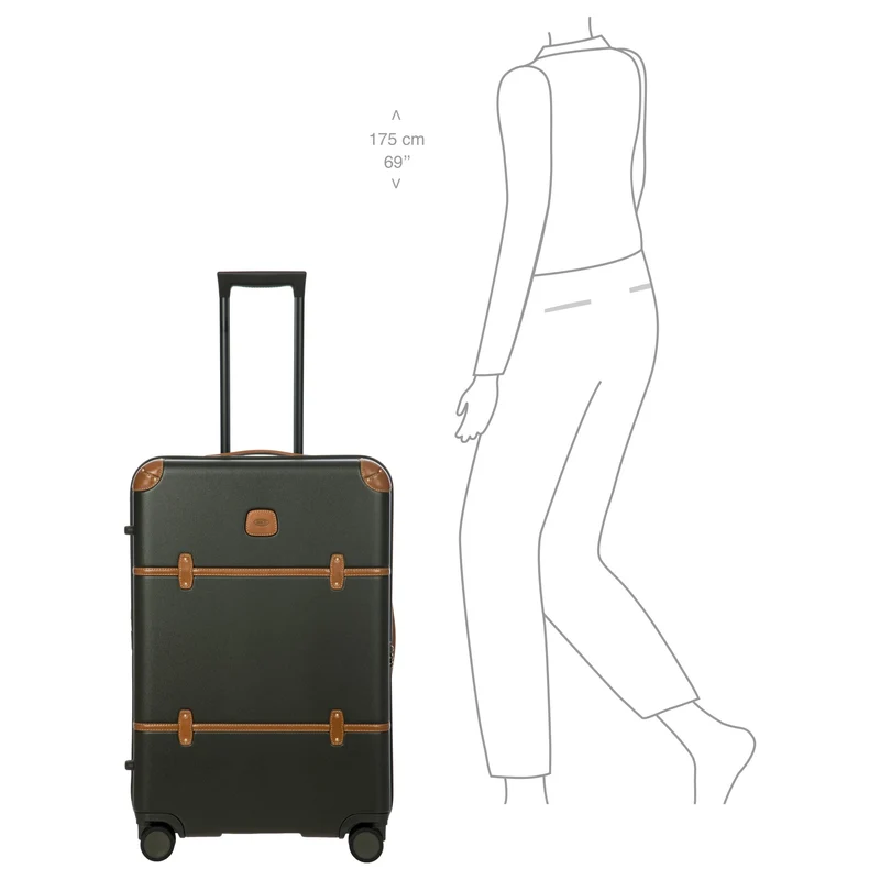 Brics Bellagio - 4-Rollen-Trolley 70.5 cm erw. recycelt (olive)