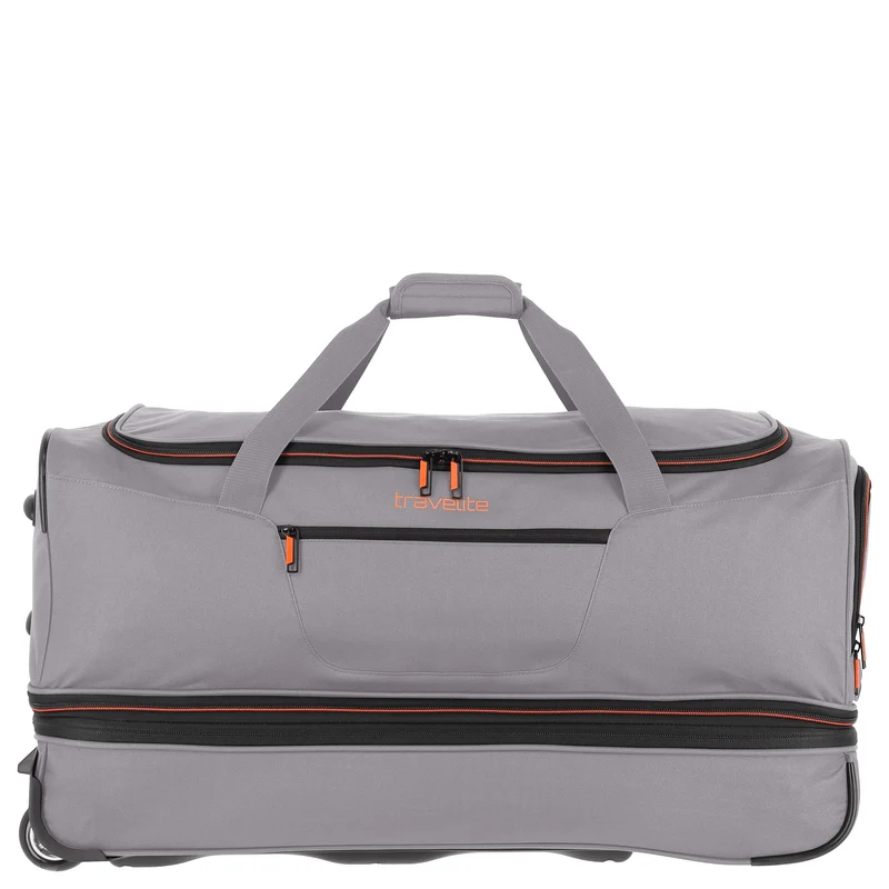 Travelite Basics - Rollenreisetasche 98/119L 70 cm erw. (grau/orange)