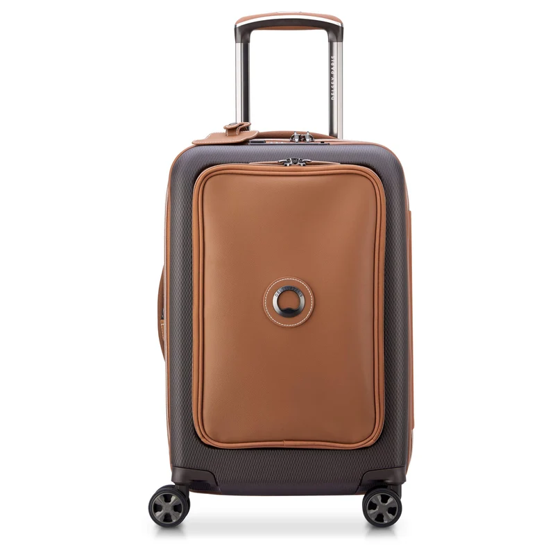 Delsey Paris Chatelet Air 2.0 - 4-Rollen-Kabinentrolley 55 cm erw. 14" USB (braun)