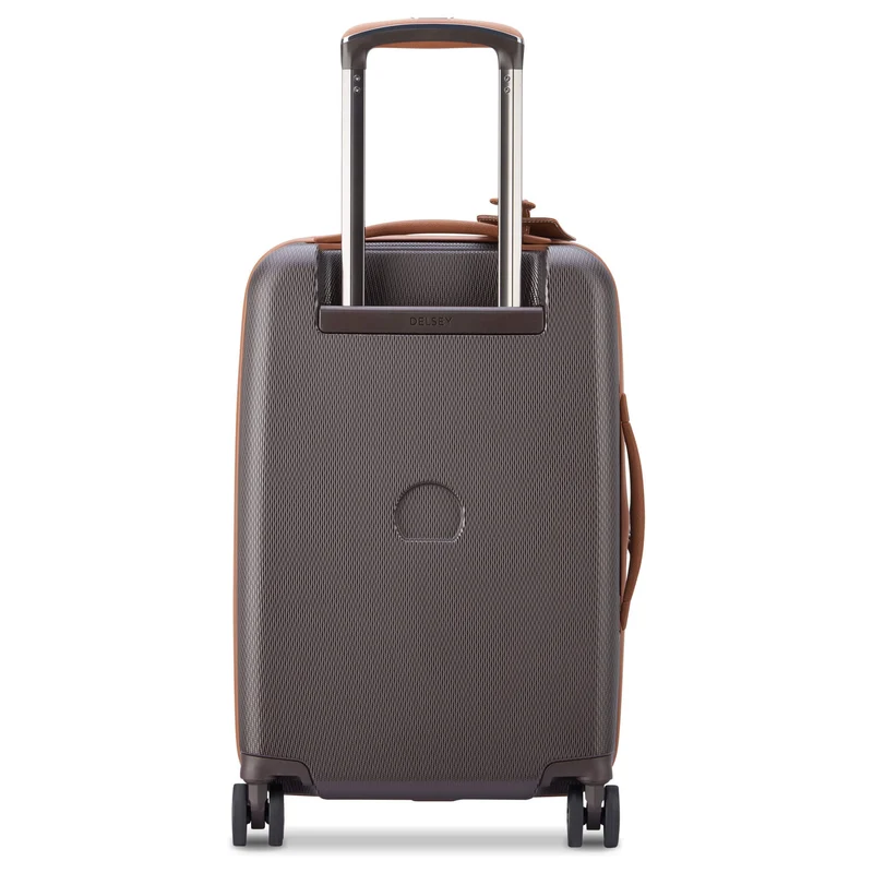 Delsey Paris Chatelet Air 2.0 - 4-Rollen-Kabinentrolley 55 cm erw. 14" USB (braun)
