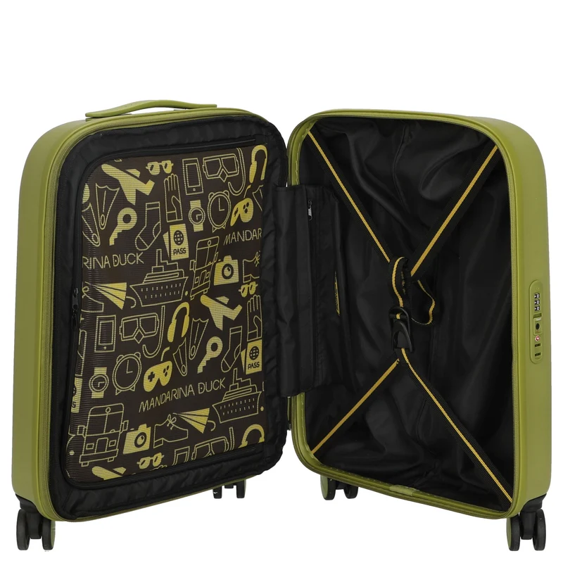 Mandarina Duck Logoduck+ - 4-Rollen-Kabinentrolley 52 cm erw. (winter olive)