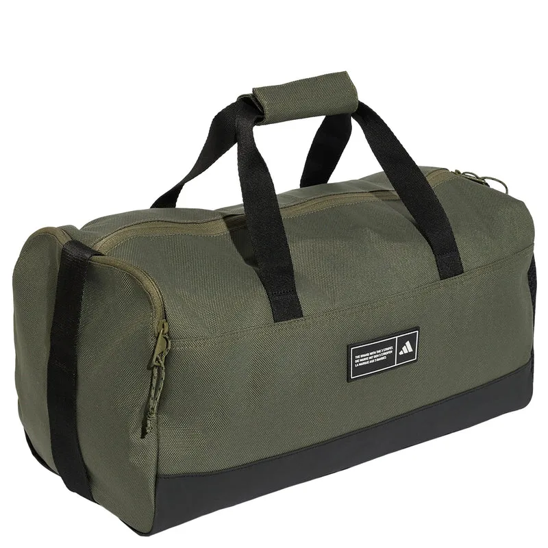 adidas 3 Stripes Duffel Bag Small - Weekender (olive strata/black)