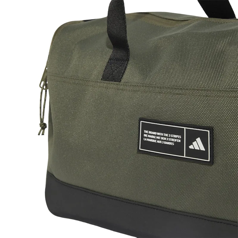 adidas 3 Stripes Duffel Bag Small - Weekender (olive strata/black)