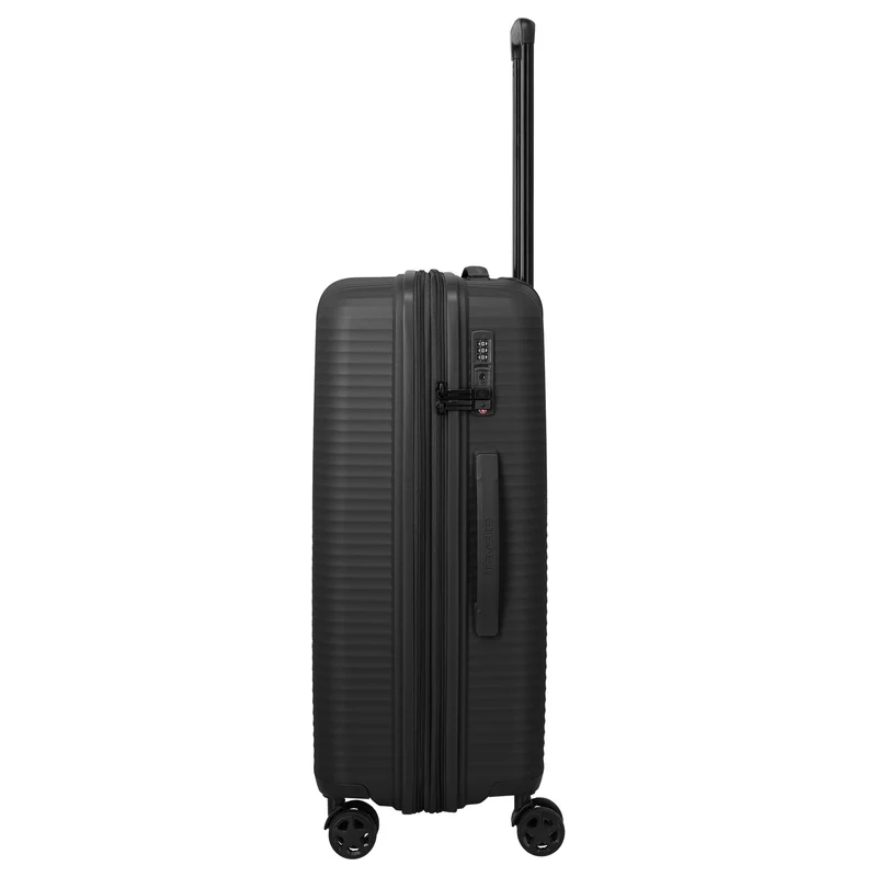 Travelite Air Stripe - 4-Rollen-Trolley Set 3tlg. erw. L/M/S (Slim) (black)