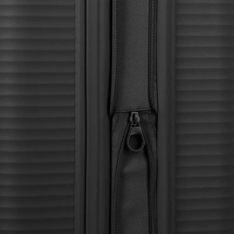 Travelite Air Stripe - 4-Rollen-Trolley Set 3tlg. erw. L/M/S (Slim) (black)