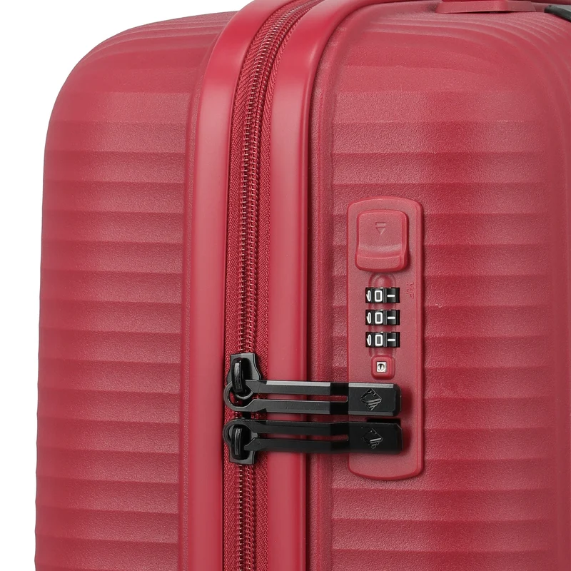 Travelite Air Stripe - 4-Rollen-Trolley Set 3tlg. erw. L/M/S (Slim) (red)
