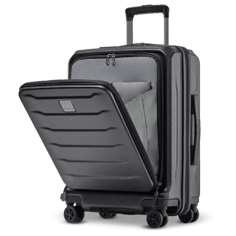 Stratic Phoenix ML - 4-Rollen-Kabinentrolley mit Vortasche 55 cm erw. (black)