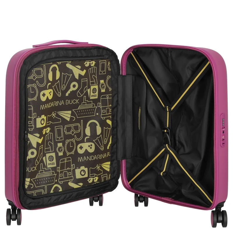 Mandarina Duck Logoduck+ - 4-Rollen-Kabinentrolley 52 cm erw. (digital pink)
