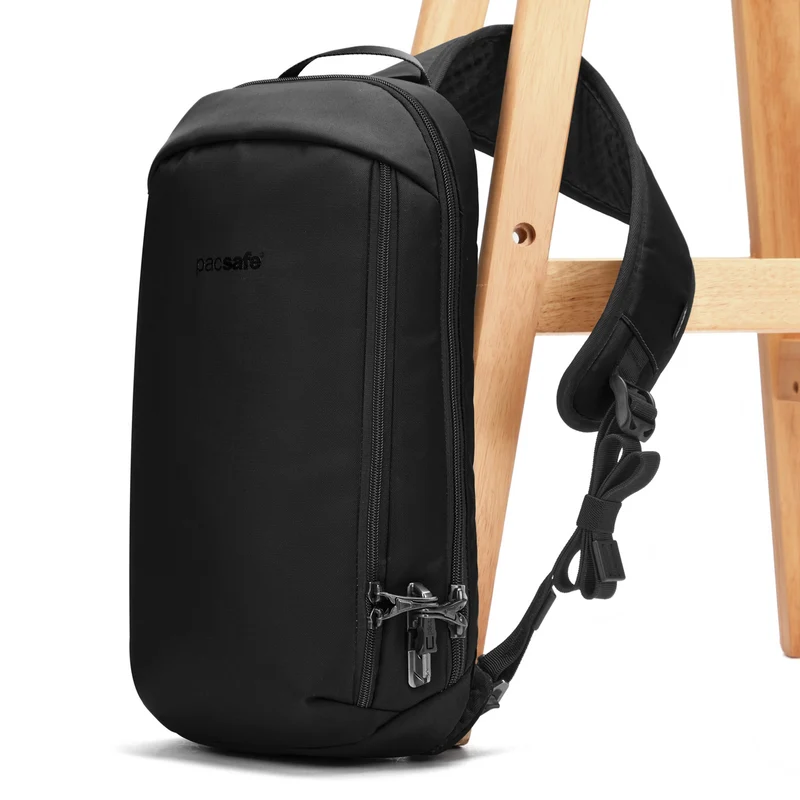 pacsafe V Tech Sling - Umhängetasche 40 cm (jet black)