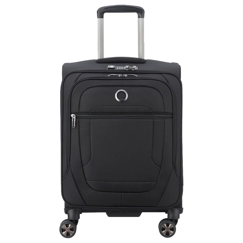 Delsey Paris Helium Dlx 2.0 Slim Line - 4-Rollen-Kabinentrolley 55 cm (schwarz)