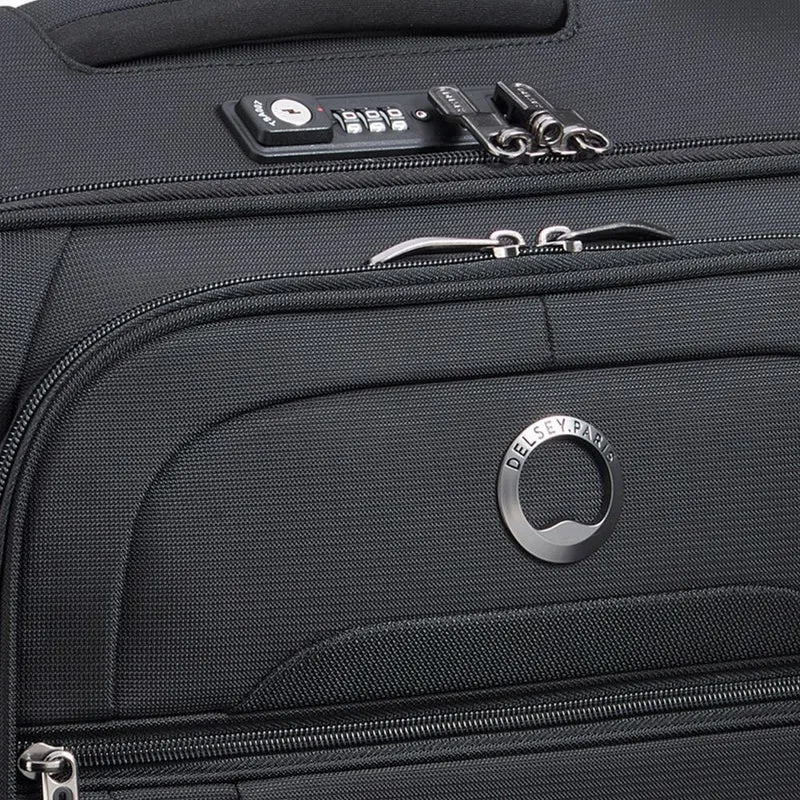 Delsey Paris Helium Dlx 2.0 Slim Line - 4-Rollen-Kabinentrolley 55 cm (schwarz)