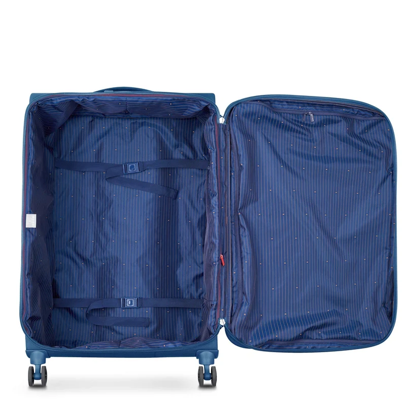 Delsey Paris Montmartre Air 2.0 - 4-Rollen-Trolley 77 cm erw. (recycelt) (blau)