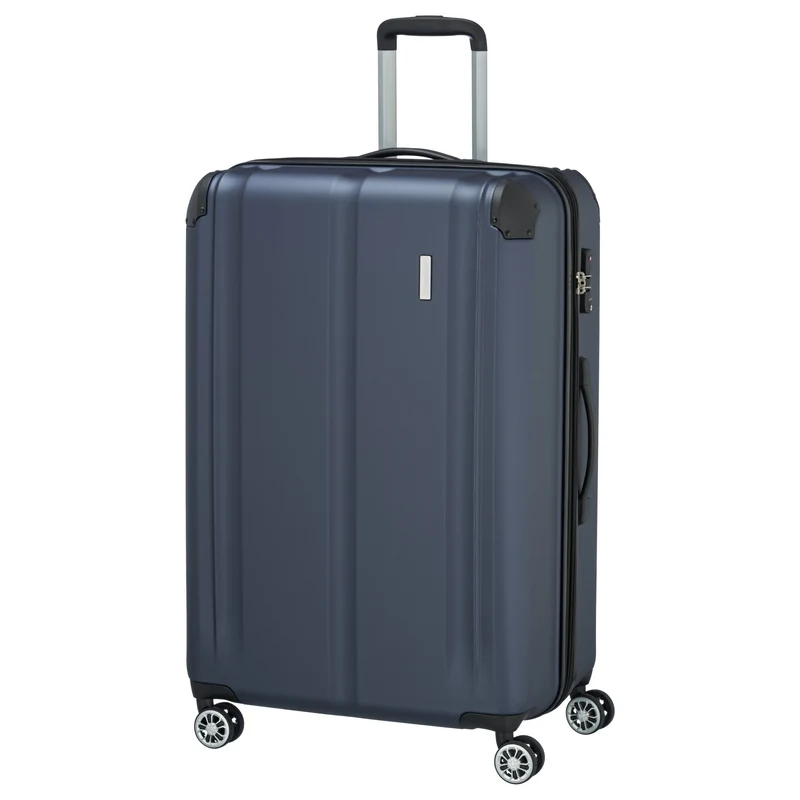 Travelite City - 4-Rollen-Trolley erw. L 77 cm (marine)