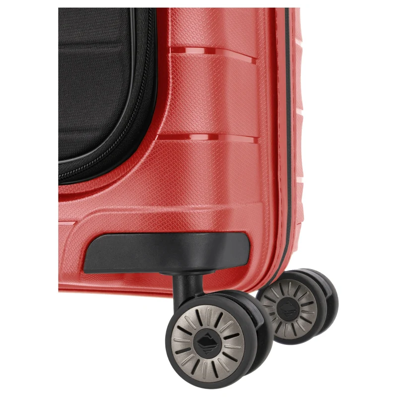 Travelite Mooby - 4-Rollen-Kabinentrolley mit Vortasche S 55 cm (rot)