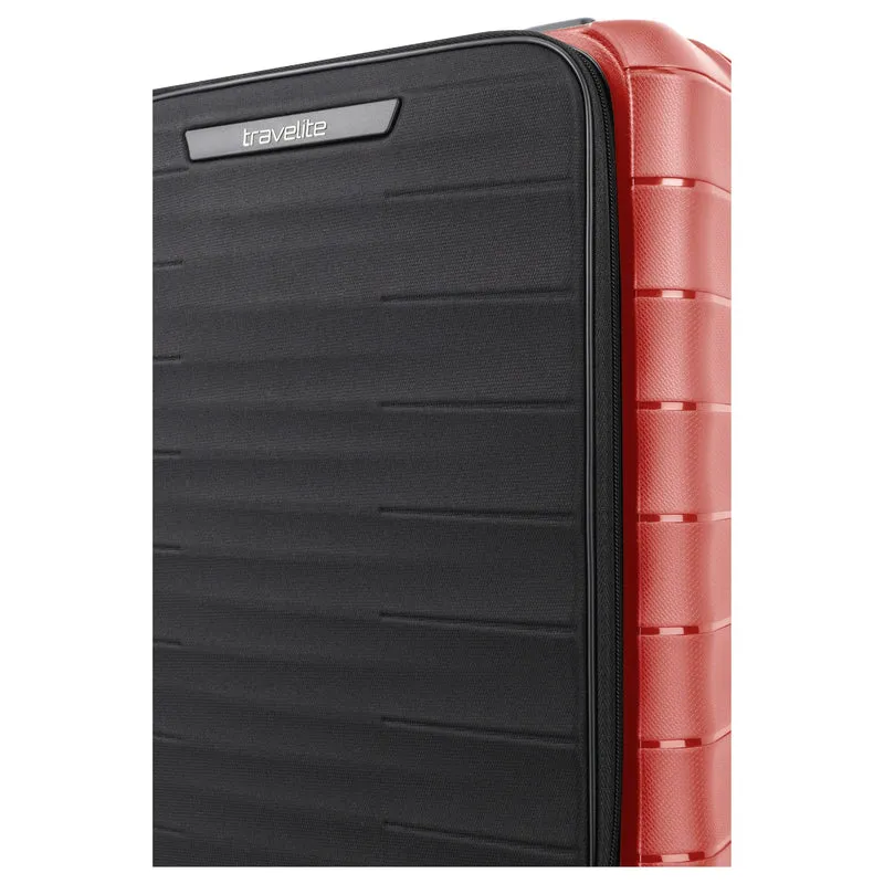 Travelite Mooby - 4-Rollen-Kabinentrolley mit Vortasche S 55 cm (rot)