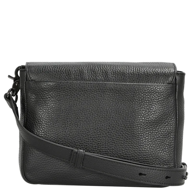 Mandarina Duck Mellow Leather - Umhängetasche 36 cm (nero)