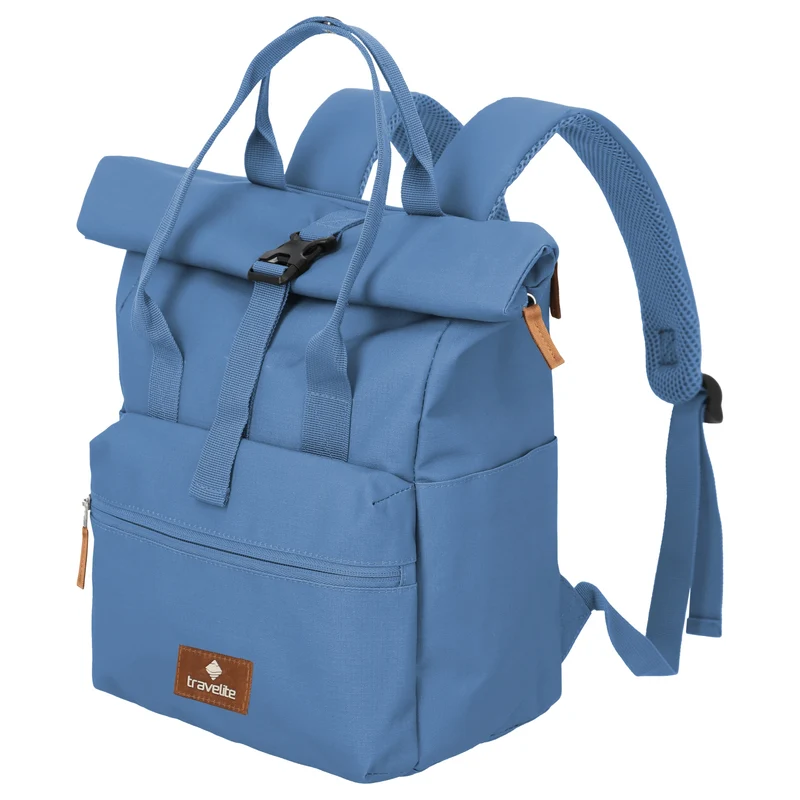 Travelite Basics Short Handle - Rolltop Rucksack 46 cm (denim)
