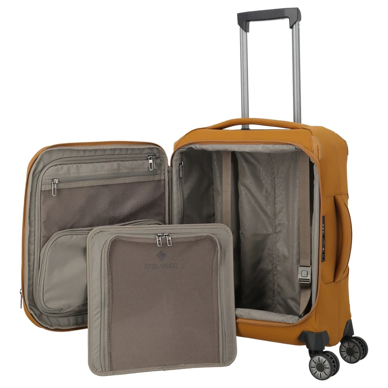 Travelite Priima - 4-Rollen-Kabinentrolley S 55 cm erw. (curry)