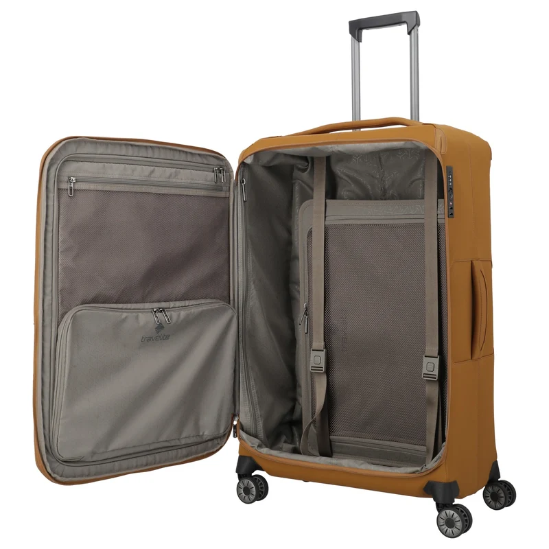 Travelite Priima - 4-Rollen-Trolley L 79 cm erw. (curry)