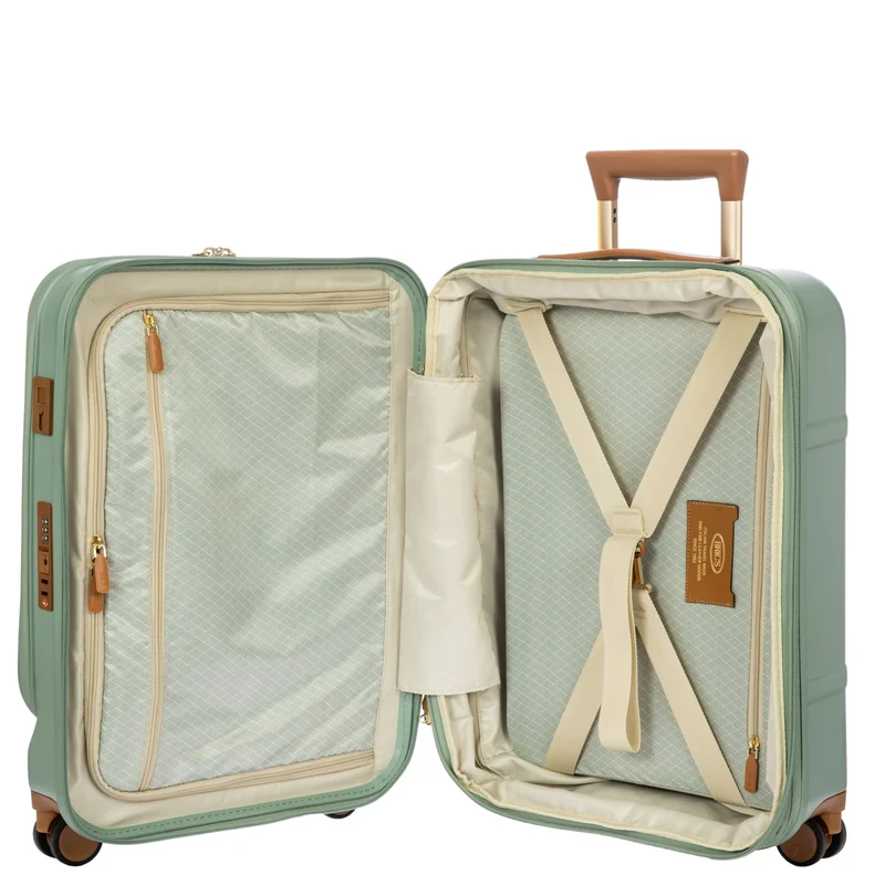 Brics Bellagio - 4-Rollen-Kabinentrolley mit Vortasche S 55 cm erw. USB (eucalyptus)