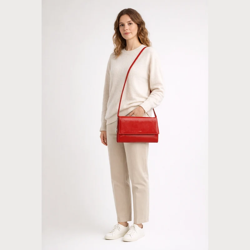 Picard Auguri - Umhängetasche 30 cm (rot-lack)