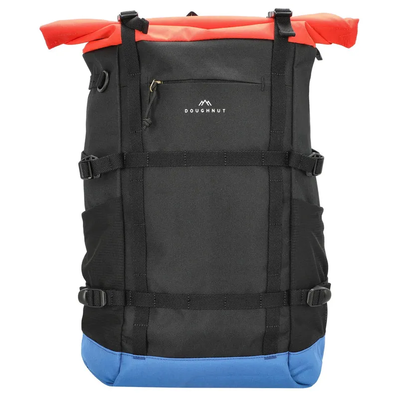 Doughnut Paratrooper Reborn - Rolltop Rucksack 14" 67 cm (black x grapefruit)