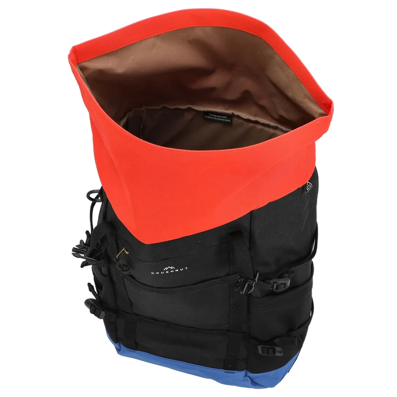 Doughnut Paratrooper Reborn - Rolltop Rucksack 14" 67 cm (black x grapefruit)