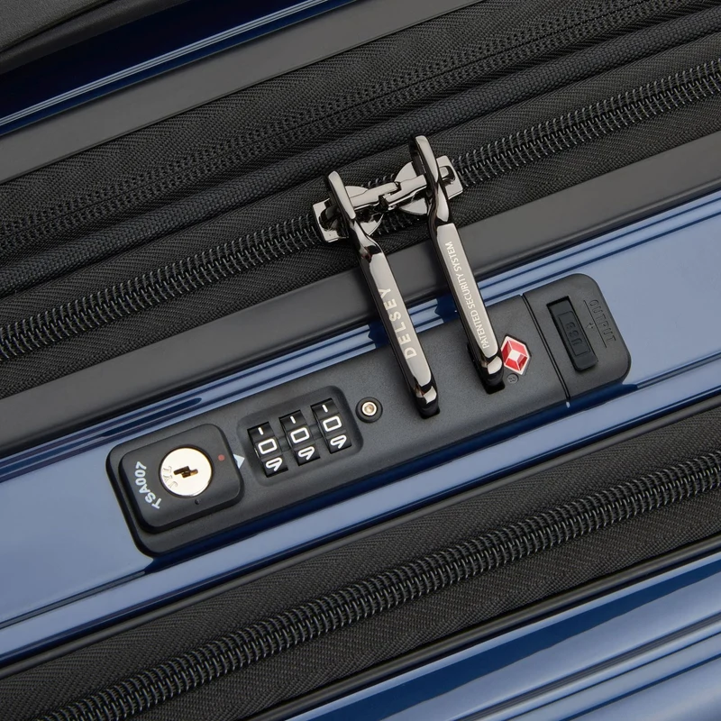 Delsey Paris Shadow 5.0 - 4-Rollen-Kabinentrolley mit Vortasche S 55 cm erw. USB (marineblau)