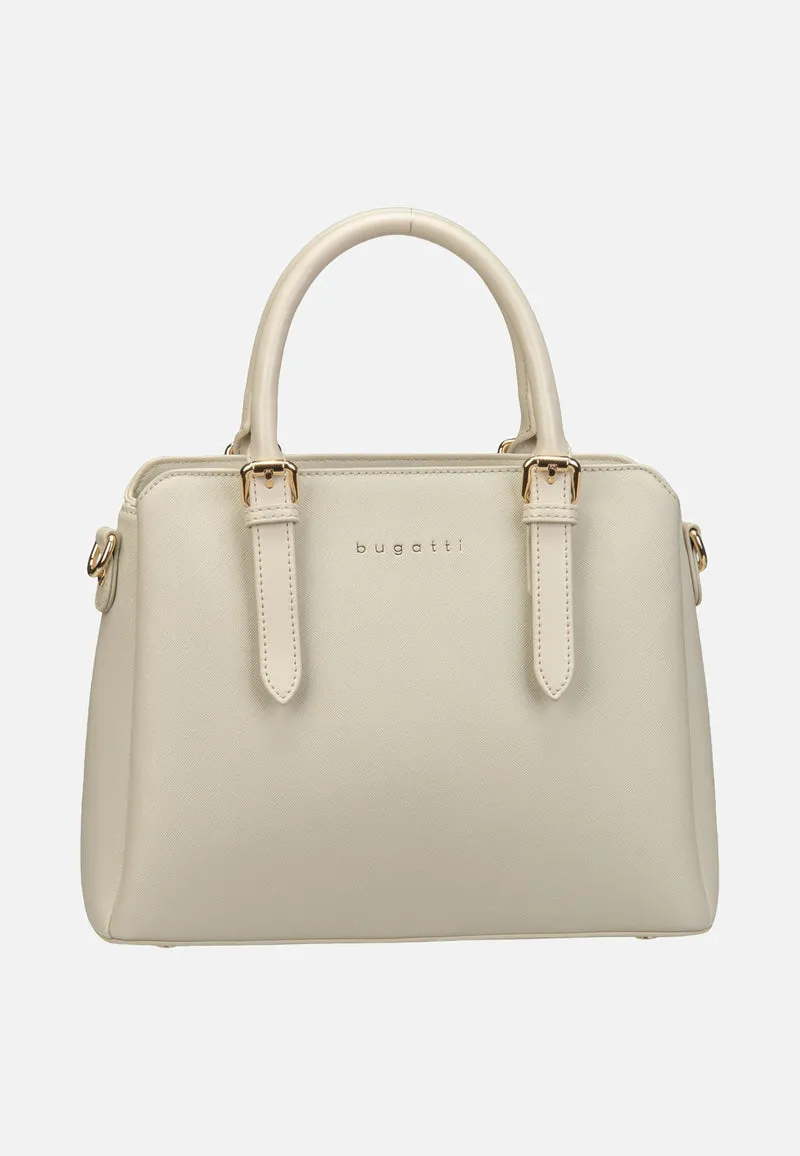 Ella Saffiano Bowling Bag M Beige - Bowling Bag