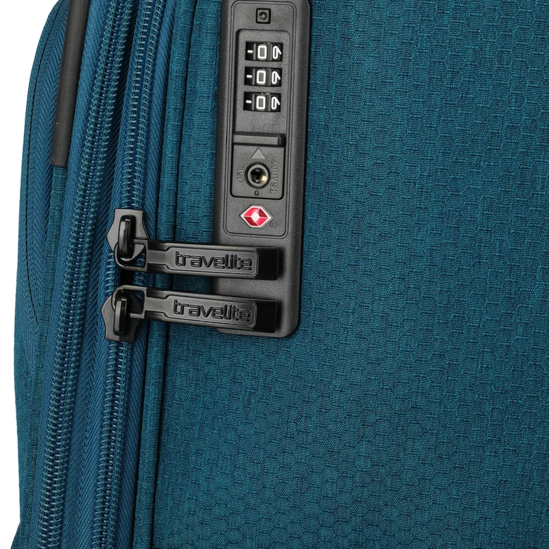 Travelite Kick Off - 4-Rollen-Trolley Set 3tlg. (petrol)