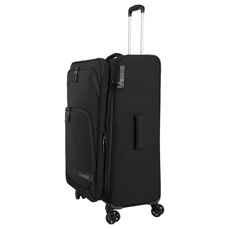 Travelite Kick Off - 4-Rollen-Trolley L 78 cm erw. (black)