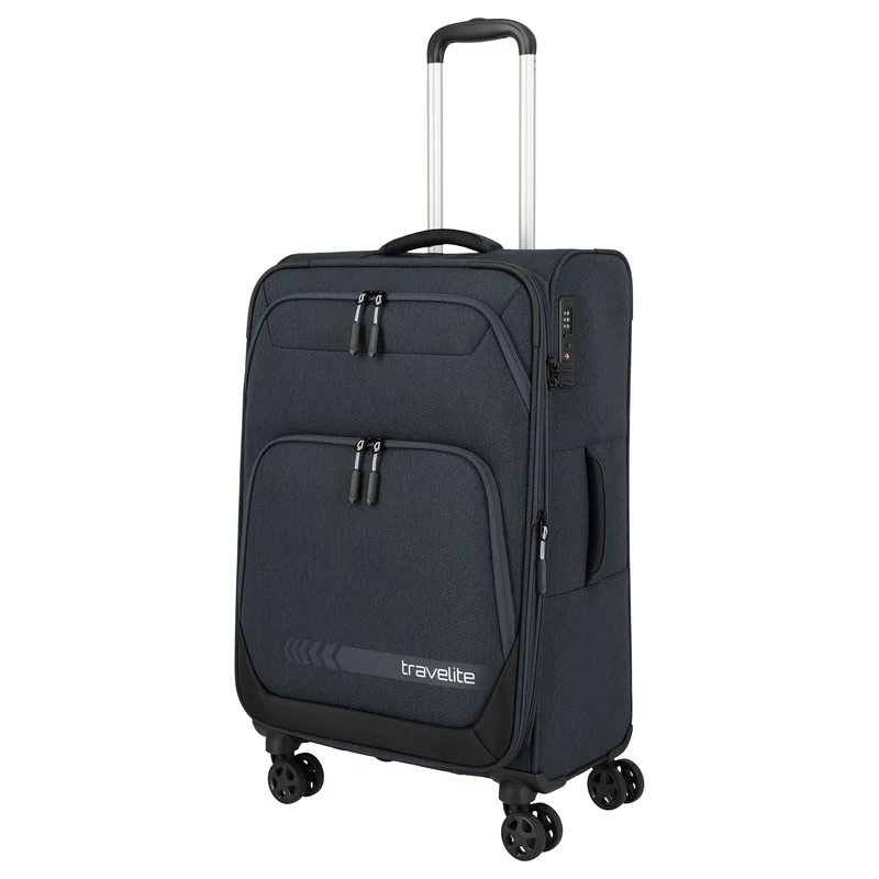 Travelite Kick Off - 4-Rollen-Trolley M 67 cm erw. (d'anthracite)