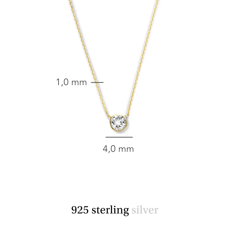 Violet Hamden Venus 925 Sterling Silberne Vergoldete Halskette mit Geburtsstein VH340010-SEP