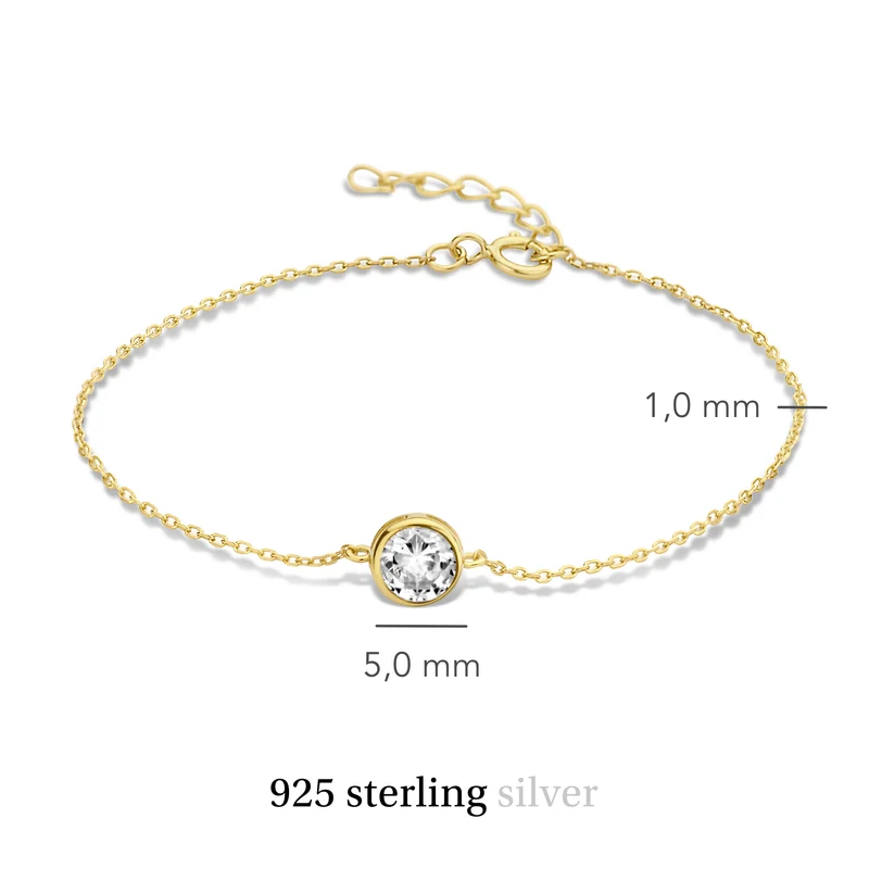 Violet Hamden Venus 925 Sterling Silbernes Vergoldetes Armband mit Geburtsstein VH320010-NOV