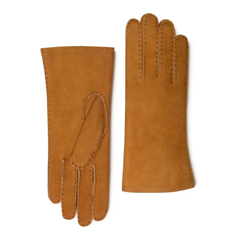 Isabel Bernard Honoré Zenia Cognac Lammleder Handschuhe IB67003-336-7