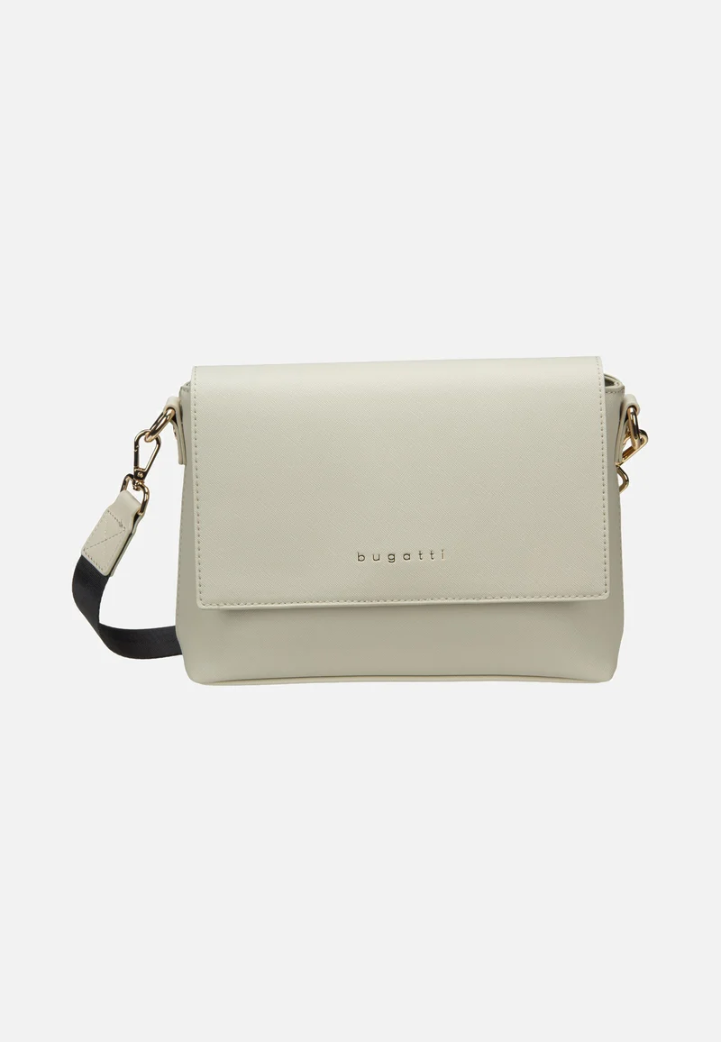 Ella Saffiano Shoulder Bag Beige - Umhängetasche