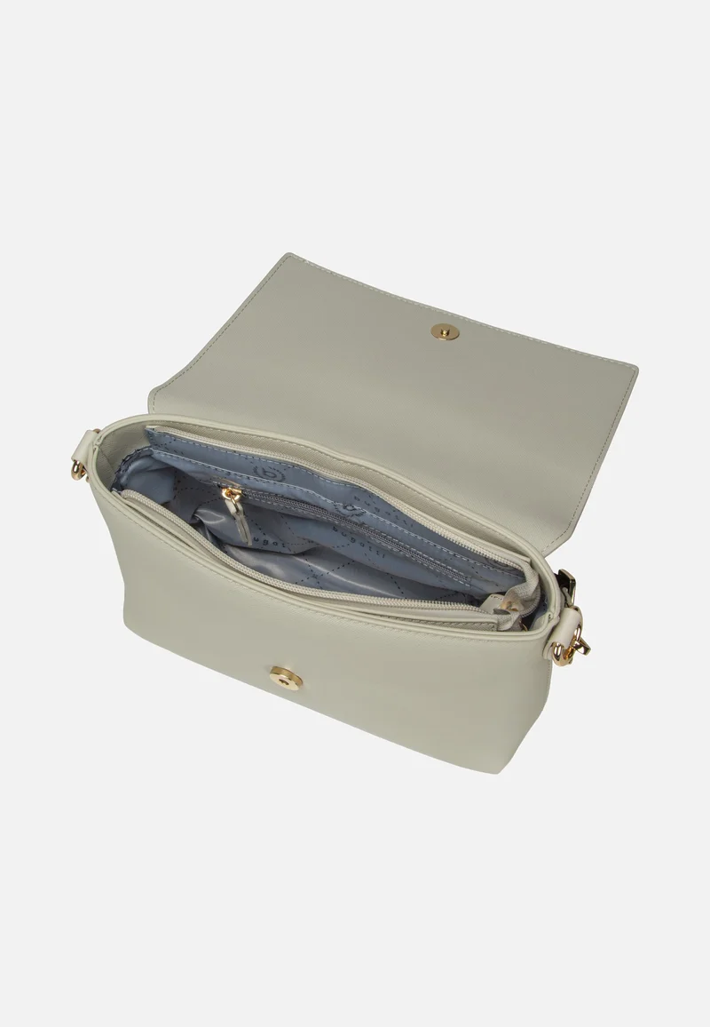 Ella Saffiano Shoulder Bag Beige - Umhängetasche