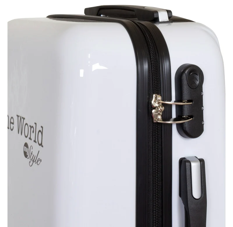 Motivkoffer Design FlyTheWorld – Reisekoffer mit Motiv – Hartschale ABS/Polycarbonat – S M L – leicht & robust