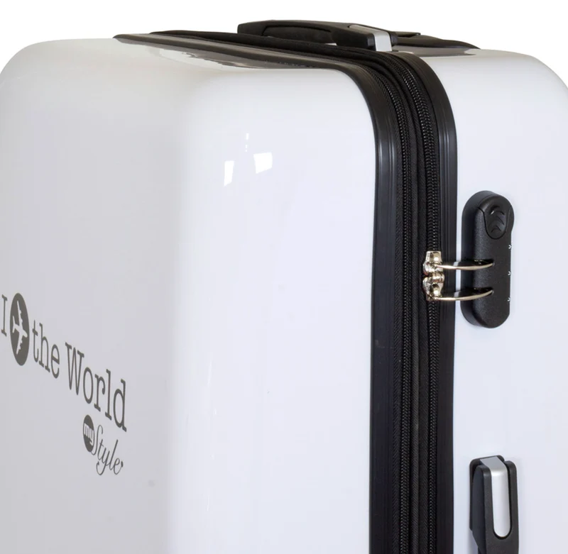 Motivkoffer Design FlyTheWorld – Reisekoffer mit Motiv – Hartschale ABS/Polycarbonat – S M L – leicht & robust
