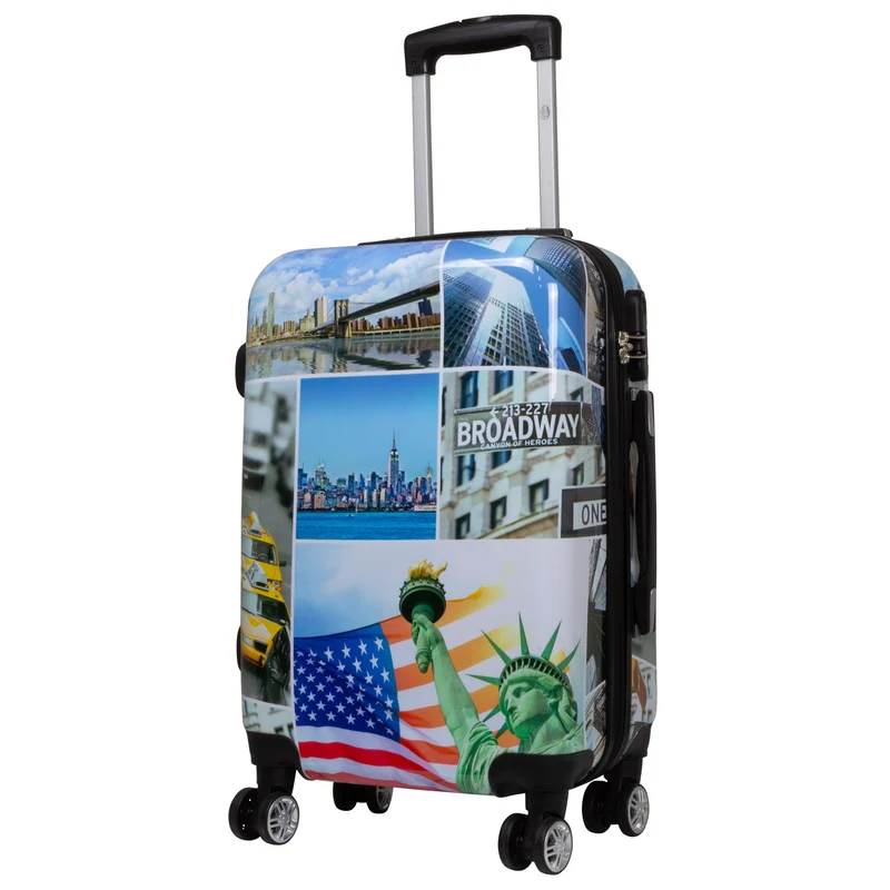 Motivkoffer Design Freiheitsstaue USA – Reisekoffer mit Motiv – Hartschale ABS/Polycarbonat – S M L – leicht & robust