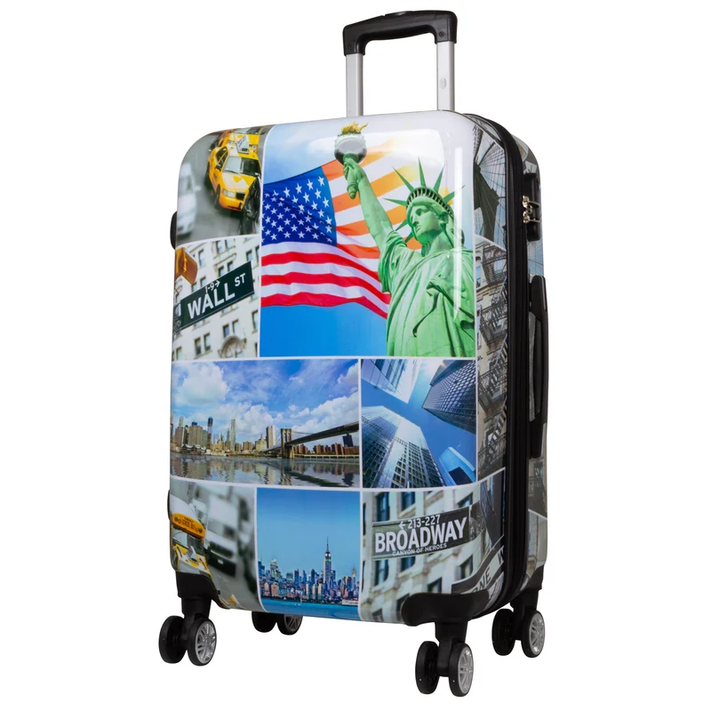 Motivkoffer Design Freiheitsstaue USA – Reisekoffer mit Motiv – Hartschale ABS/Polycarbonat – S M L – leicht & robust